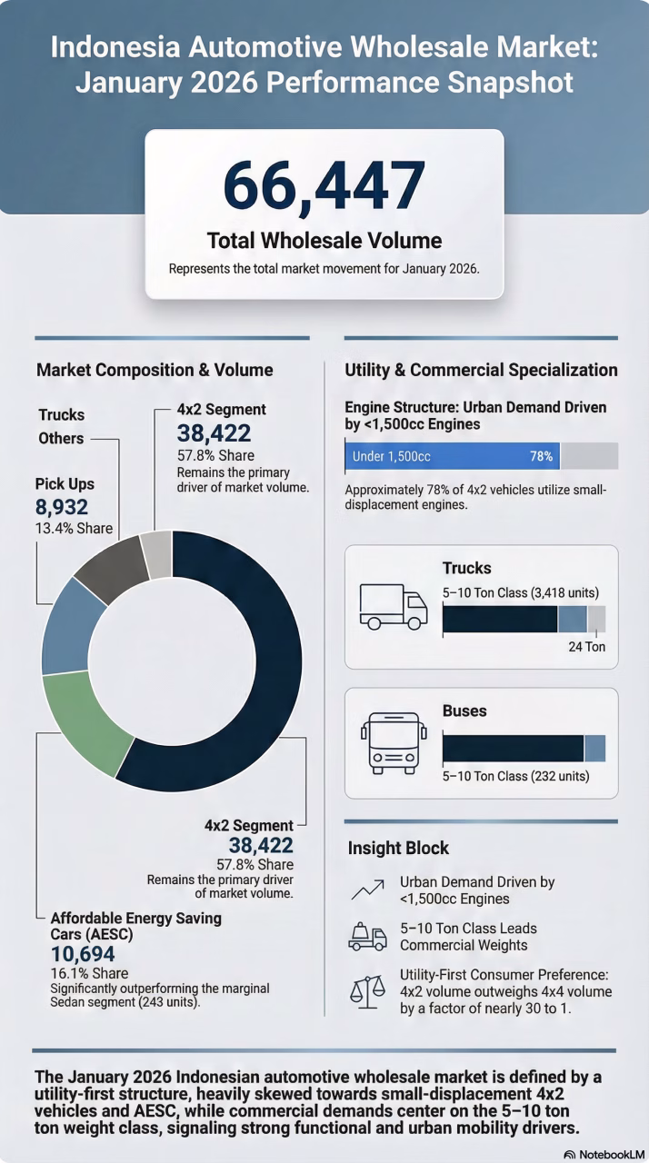 Overview of Indonesia’s Automotive Whole Sales, January 2026