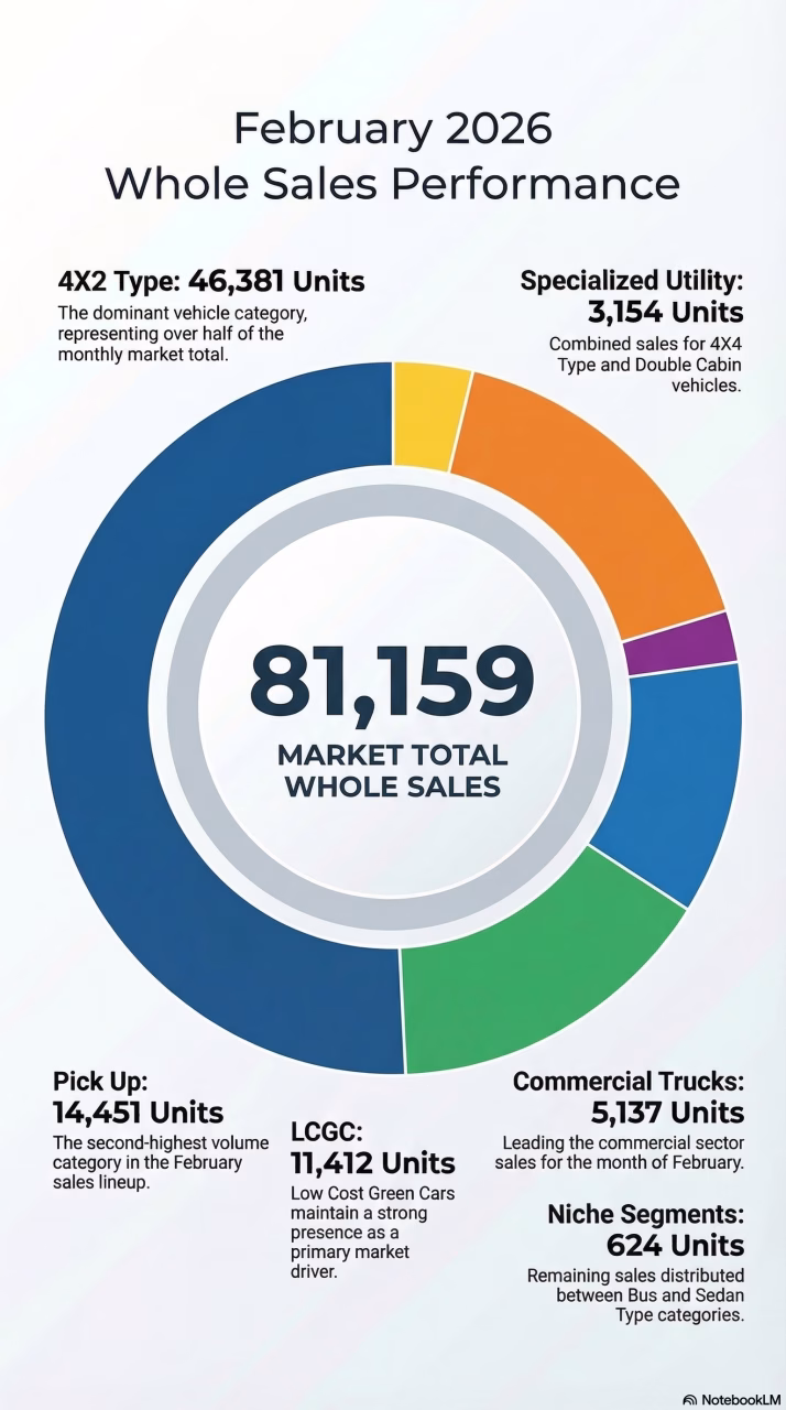Overview of Indonesia’s Automotive Whole Sales, February 2026
