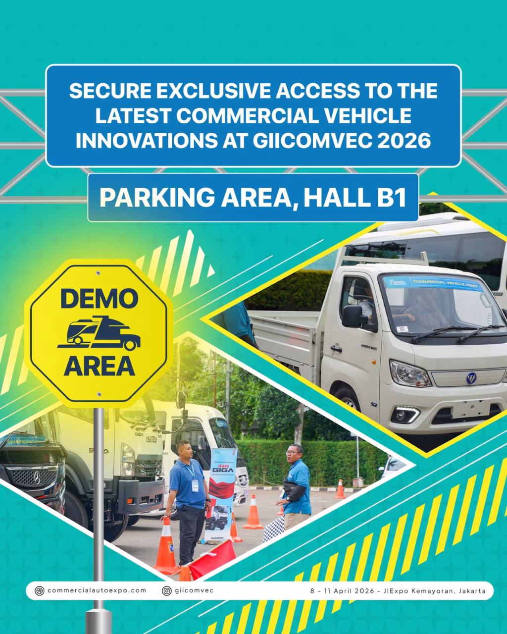 GIICOMVEC 2026 di JIExpo Kemayoran Sediakan Fasilitas Areal Demo